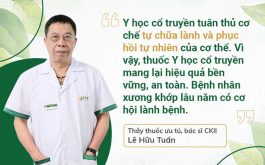 YHCT tác động toàn diện vào bệnh xương khớp, an toàn, lành tính