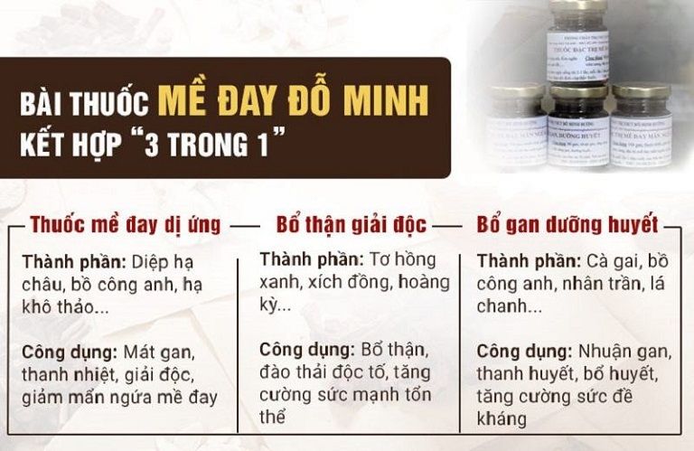 Liệu trình bài thuốc Mề đay Đỗ Minh