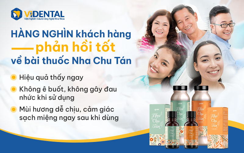 Hàng nghìn khách hàng đánh giá tốt về hiệu quả bài thuốc Nha Chu Tán