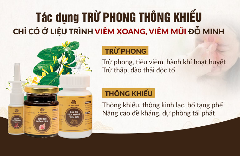 Nguyên lý trị bệnh TRỪ PHONG THÔNG KHIẾU của bài thuốc viêm xoang Đỗ Minh Đường