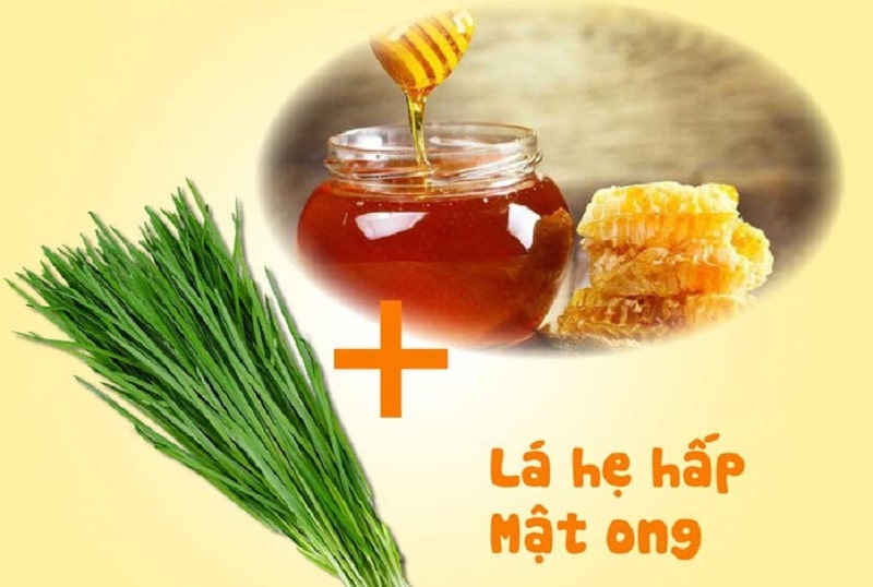 Lá hẹ hấp mật ong giúp điều trị viêm amidan hốc mủ