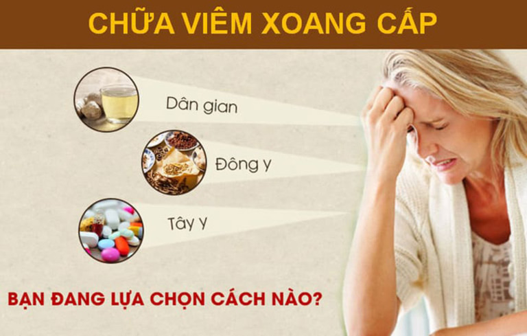 Có nhiều cách xử lý tình trạng viêm xoang cấp tùy thuộc vào từng mức độ, tình trạng