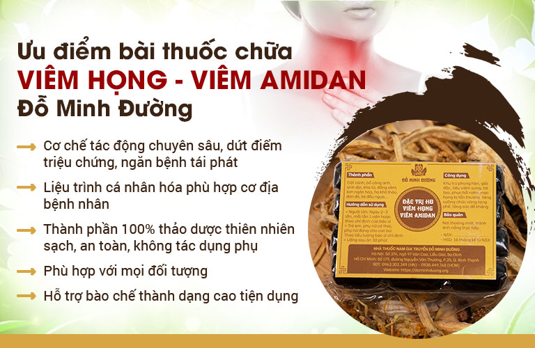 Ưu điểm của Viêm Họng Đỗ Minh