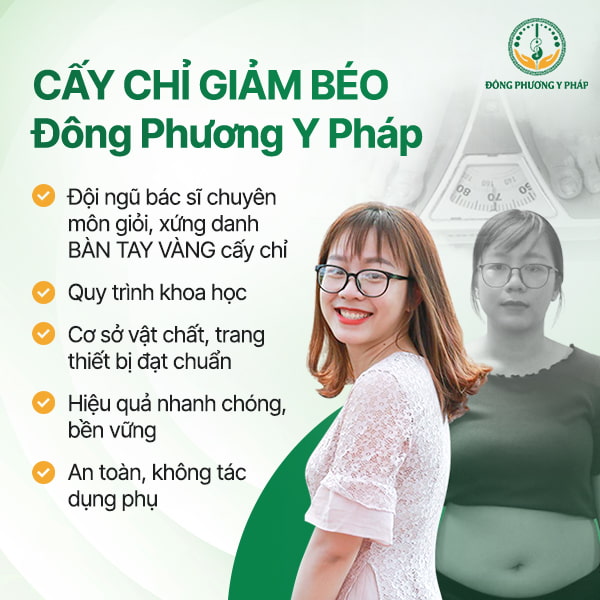 ưu điểm cấy chỉ giảm béo tại Đông Phương Y Pháp