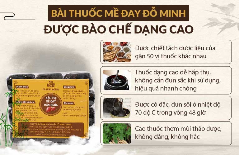 Dạng bào chế mề đay đỗ minh 