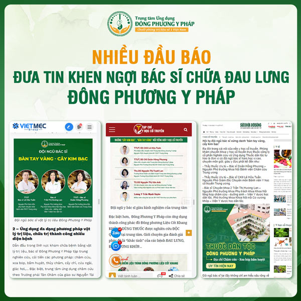 Nhiều đầu báo đánh giá cao về châm cứu chữa đau lưng tại Đông Phương Y Pháp