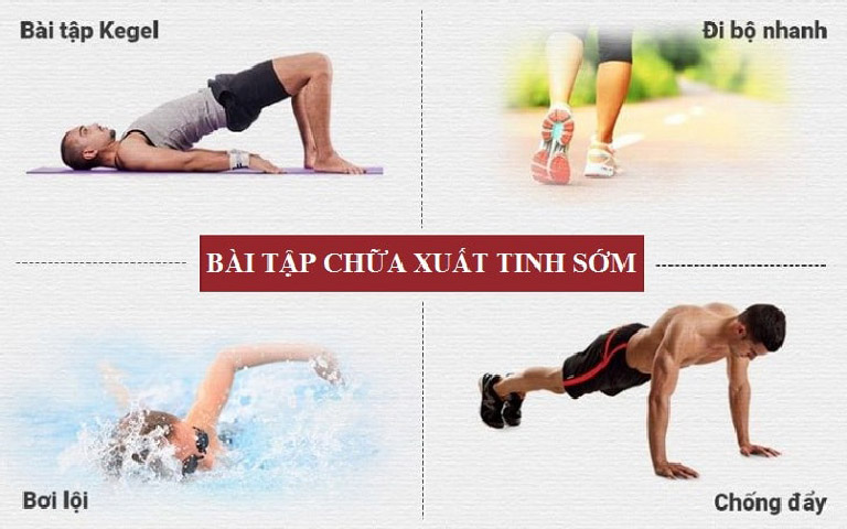 Một số bài tập thể dục có thể giúp cải thiện tình trạng xuất tinh sớm